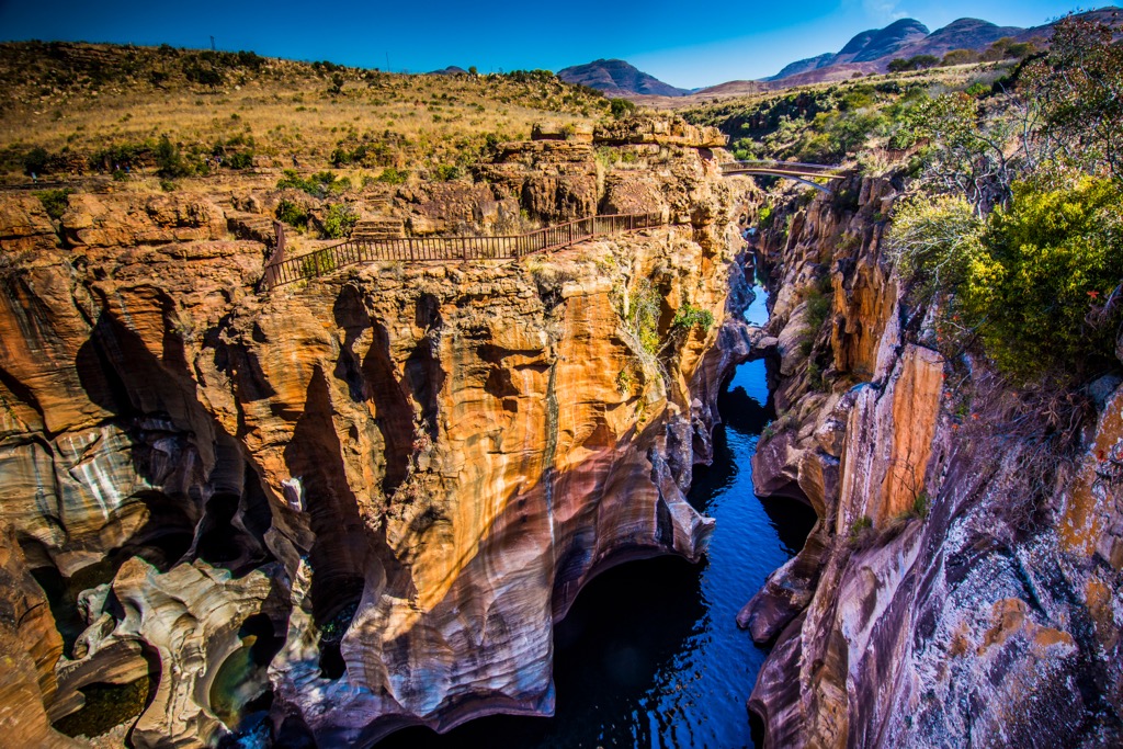 Bourke’s Luck Potholes in the Blyde River Canyon. Mpumalanga