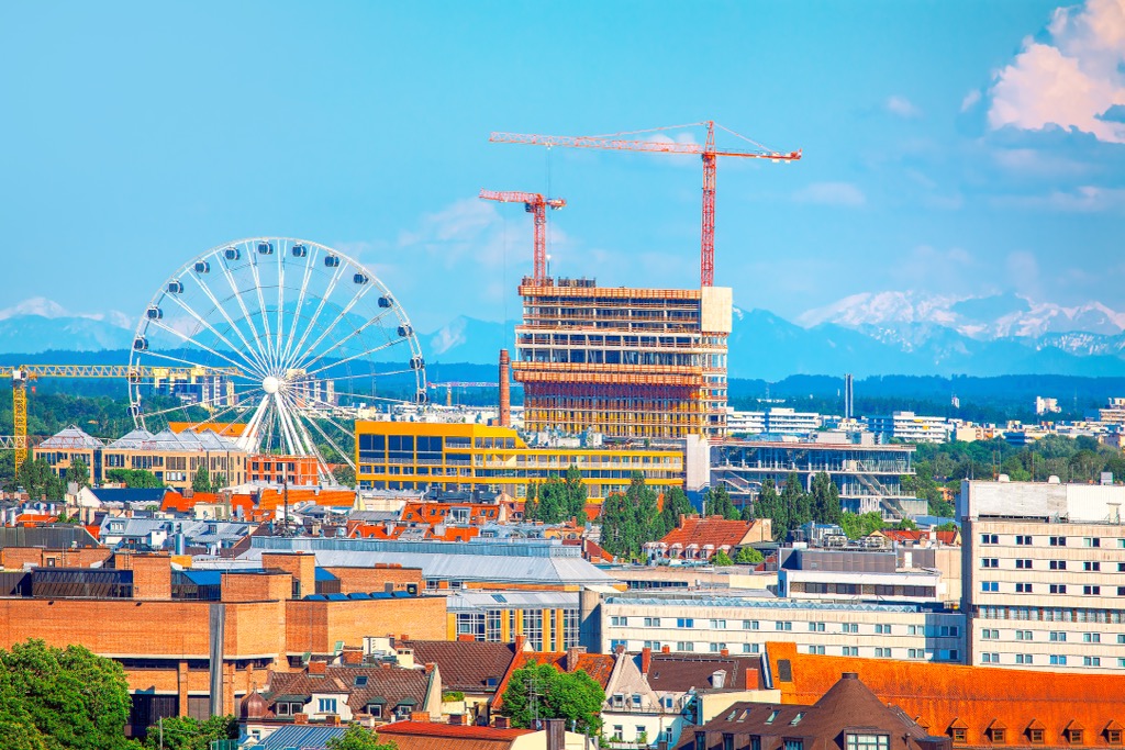 The Umadum Ferris Wheel. Munich Mountains
