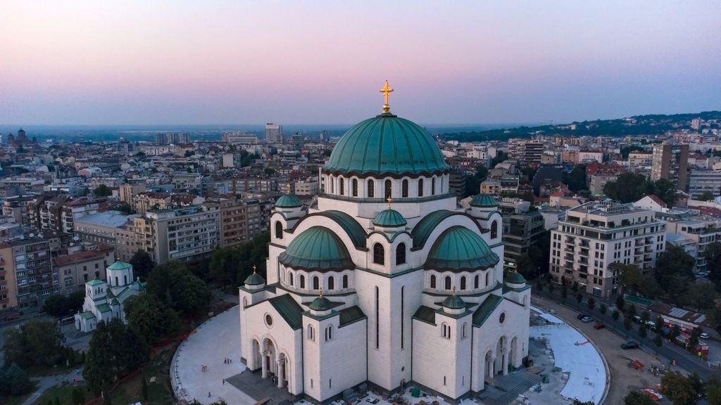 The Saint Sava Orthodox Church in Belgrade, Serbia