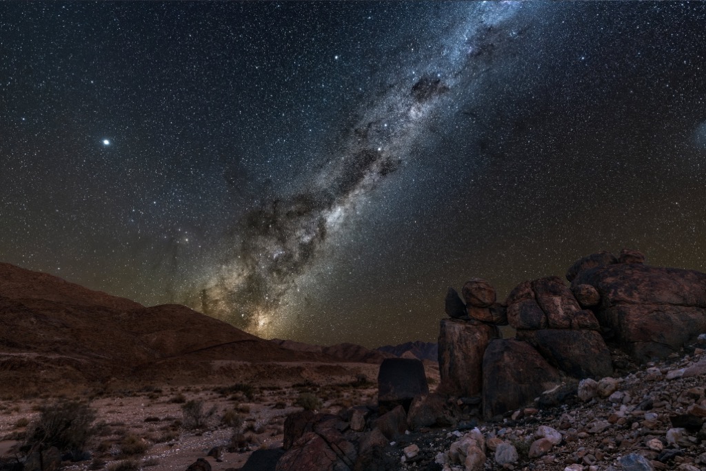 The Namakwa District is celebrated for its dark skies, the product of sparse habitation and dry air with few clouds. Shown above is the Milky Way in Richtersveld National Park. Namakwa District Municipality