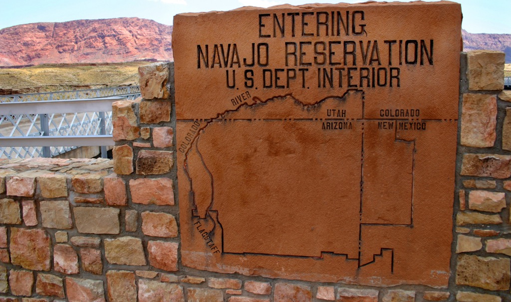 Navajo Indian Reservation Entrance, Arizona, USA
