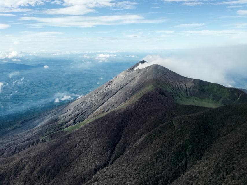 Mount Kanlaon after erupting in December 2024. Negros Occidental