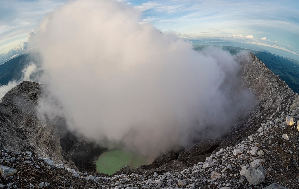 Mount Kanlaon’s summit caldera. Negros Occidental