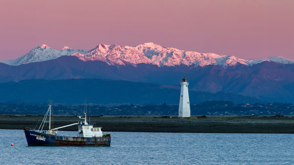 Boulder Bank Lighthouse, Nelson, New Zealand