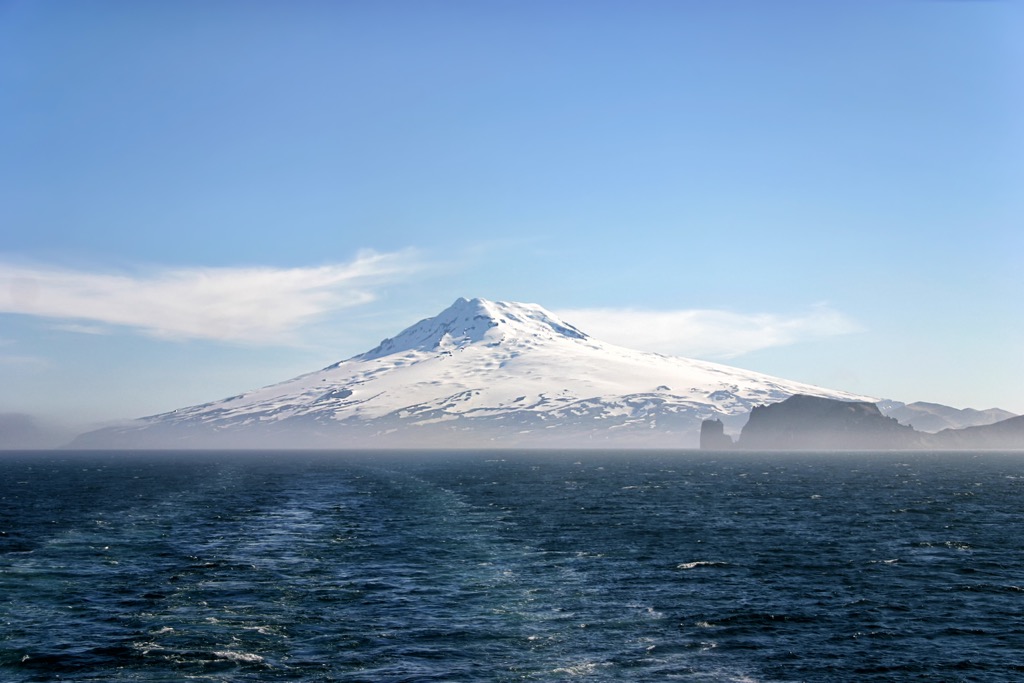 Beerenberg volcano on Jan Mayen. Norway