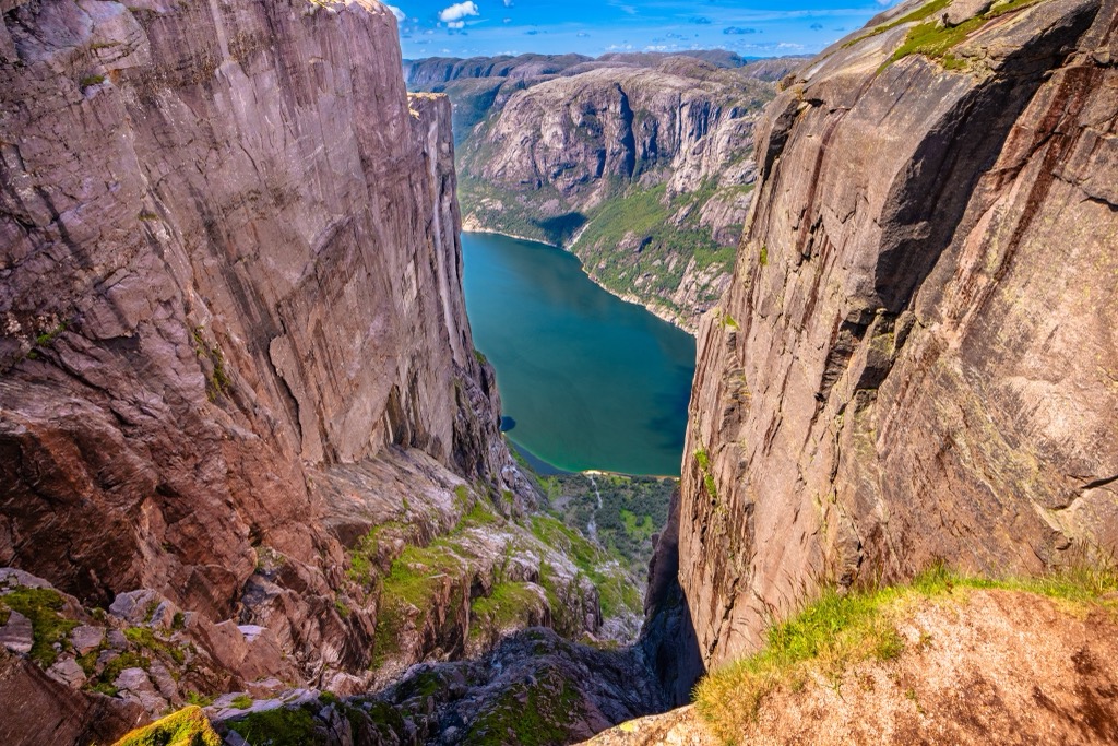 The famous Kjerag hike in Southern Norway. Norway
