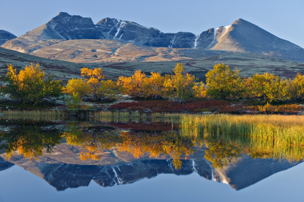 Rondslottet mountain in Rondane National Park. Norway