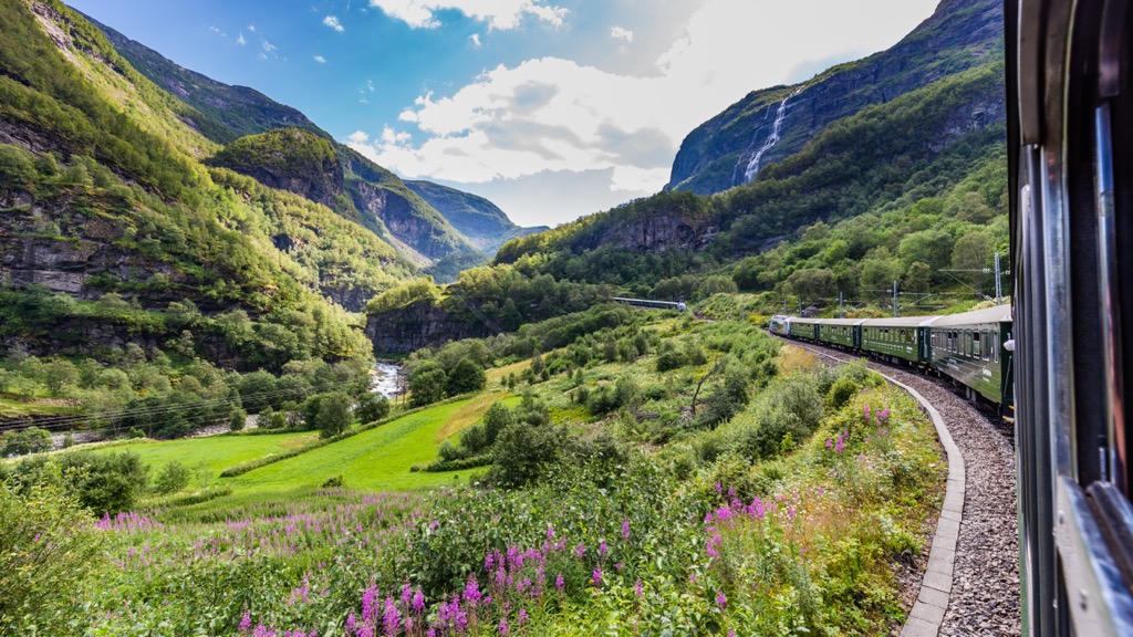Between Flam and Myrdal in Aurland in Western Norway. Norway