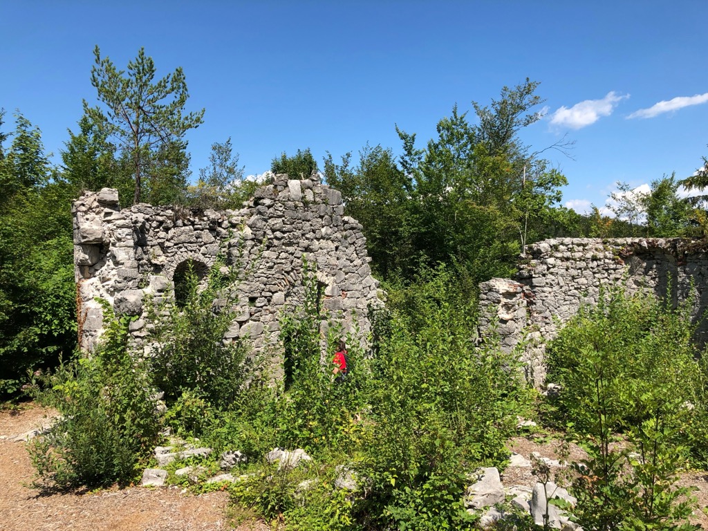The remains of the Church of St. Cantianius. Notranjska Regional Park