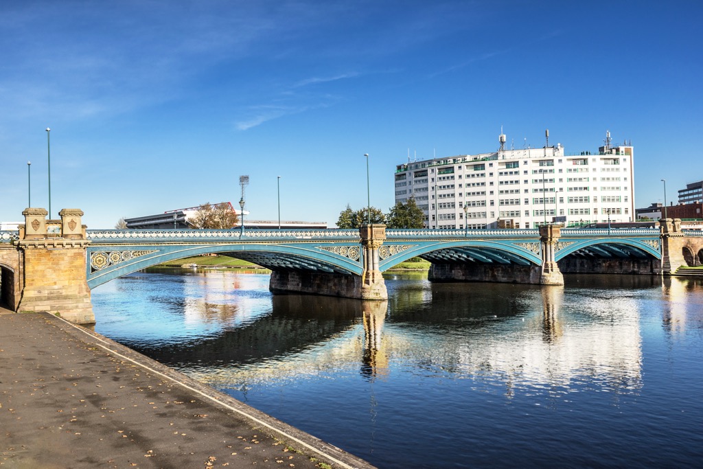 Trent Bridge, the namesake of Trent Bridge Cricket Ground in West Bridgford. Nottingham