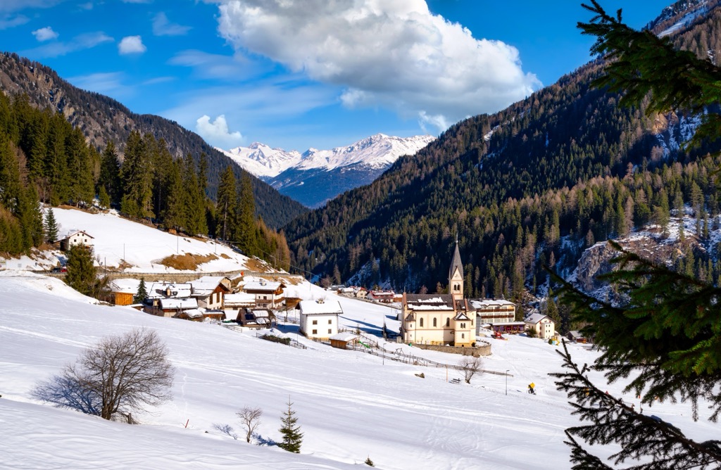 The village of Trafoi. Ortler Alps