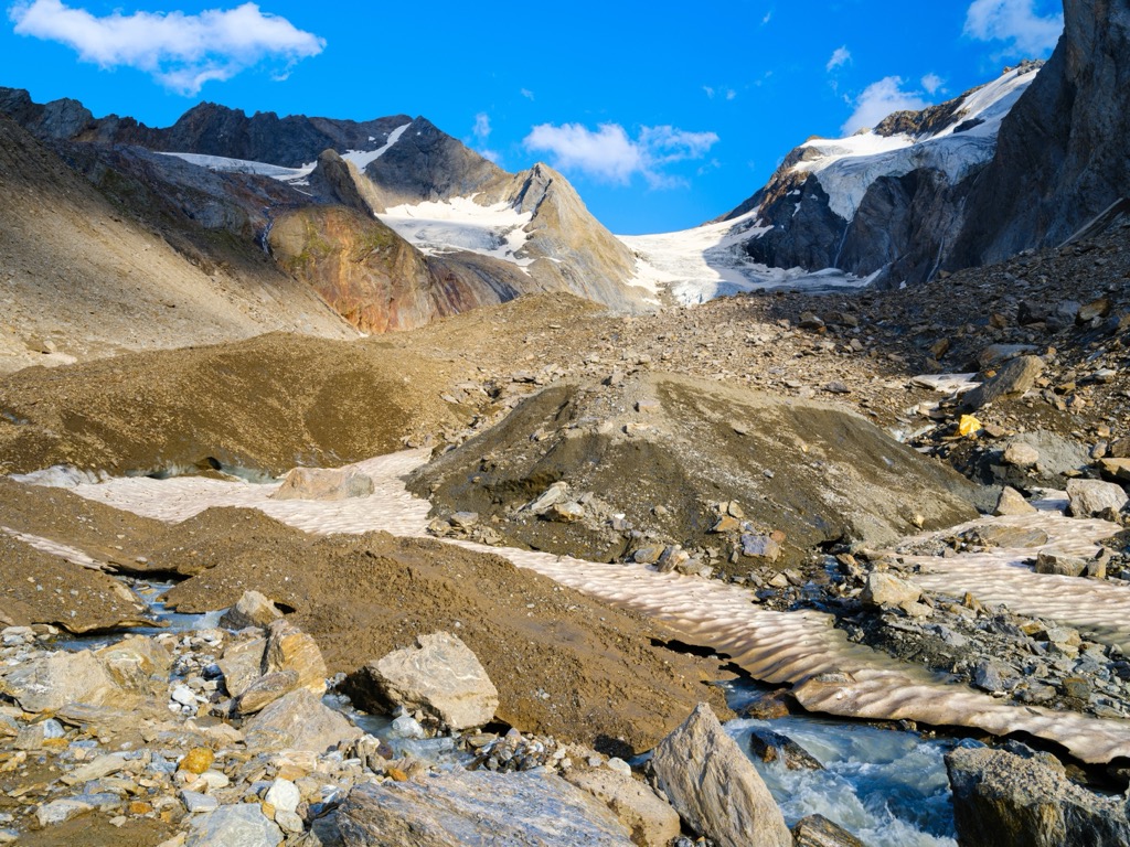 Granatenkogel, with the Gaisbergferner visible, is one of the best locations to find garnets in the Ötztal Alps. Otztal Alps