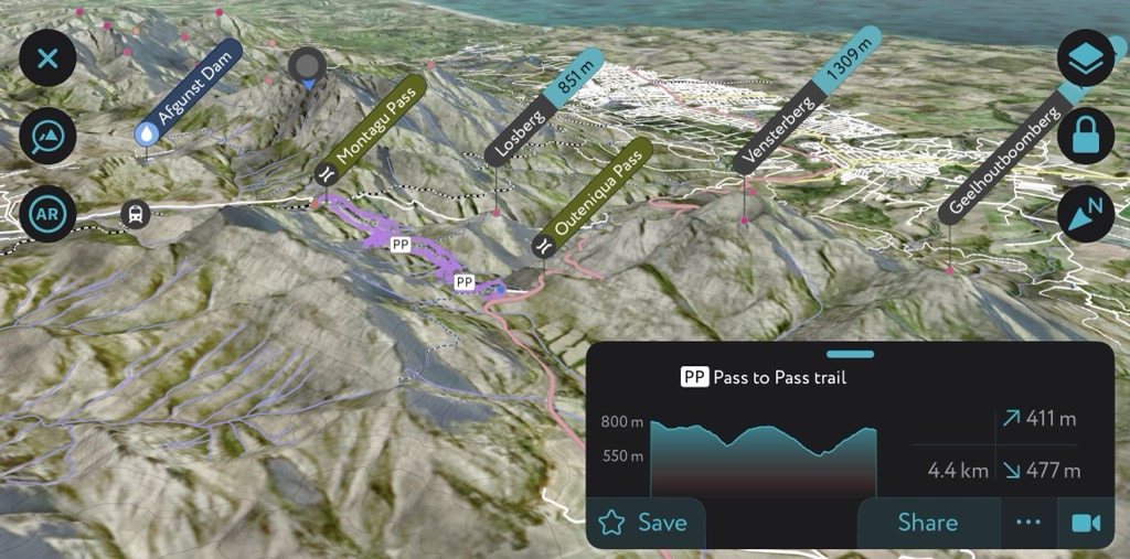 Pass trail Outeniqua Mountains, South Africa