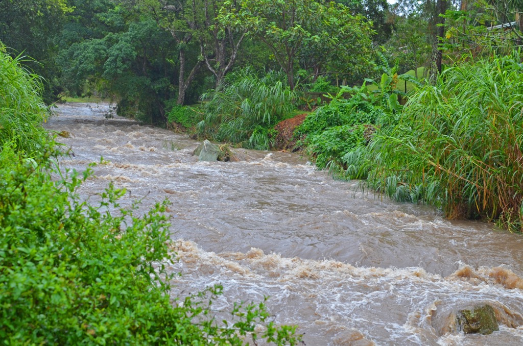 The Palmiet River during heavy rains. Overberg District Municipality