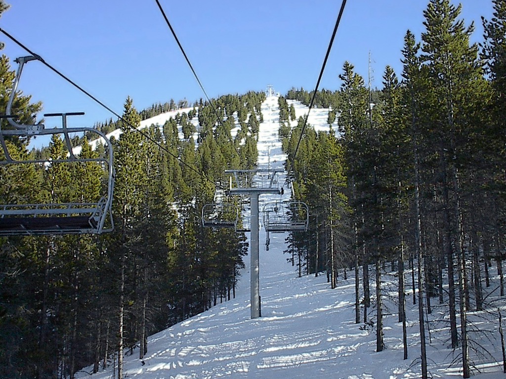 Tree skiing at Panorama Mountain Resort. Panorama Mountain Resort