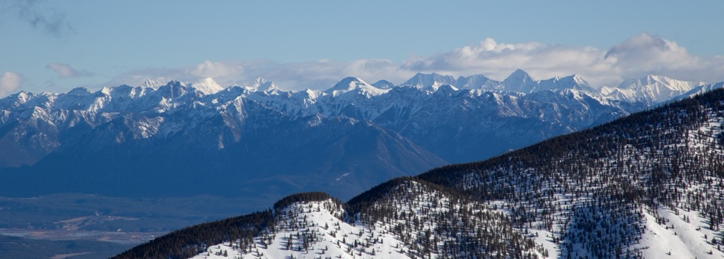 Views of the Canadian Rockies from atop Panorama Ski Resort. They don’t call it Panorama for nothing…. Panorama Mountain Resort