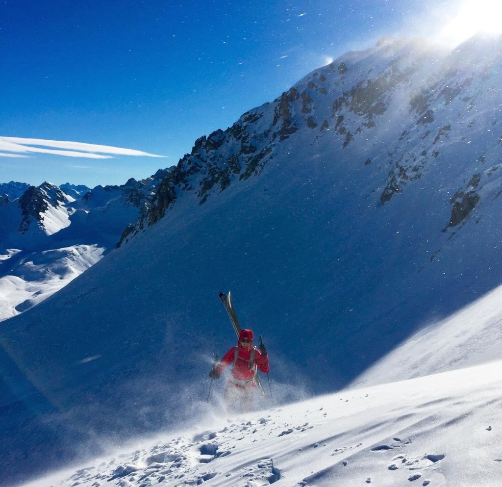 Ski touring in the Queyras. Photo: Anna Lochhead. Parc Naturel Régional