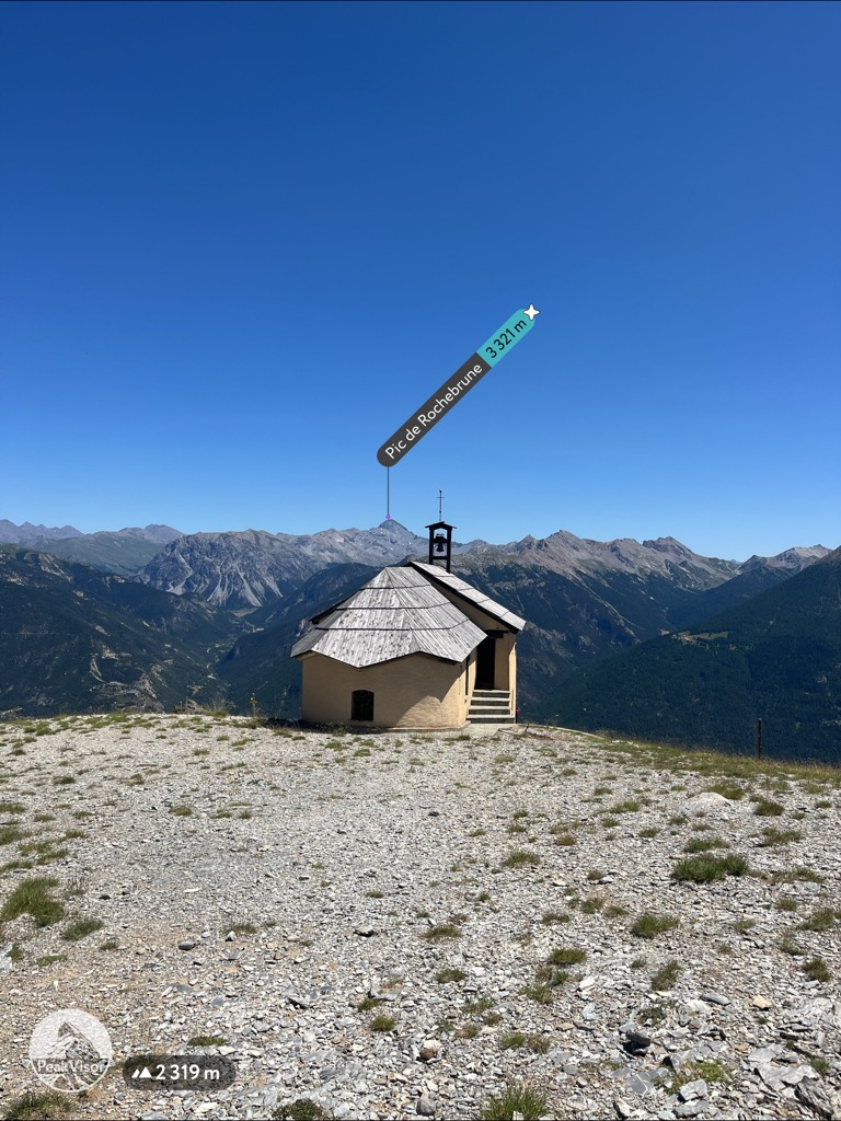 The Pic du Rochebrune seen from the Queyras in the first picture and from Briançon in the second. Photos: Sergei Poljak