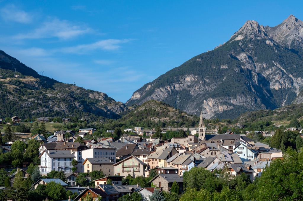 The town of Guillestre. Parc Naturel Régional