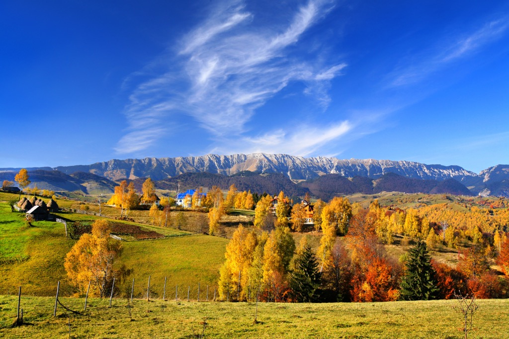 village, Piatra Craiului massif. Carpathians