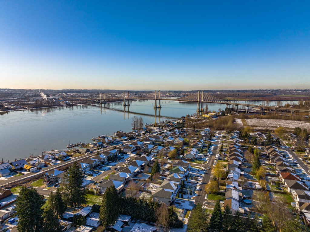 Pitt Meadows cityscape in British Columbia, Canada