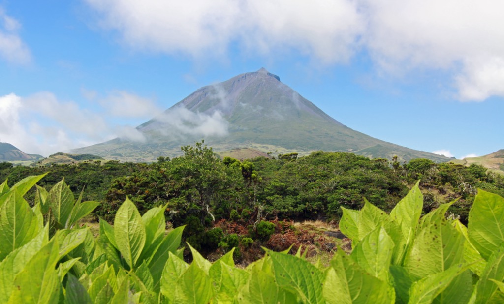 Volcano Mount Pico at Pico island, Portugal