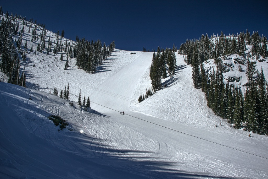 The upper bowl at Granite Mountain. RED Mountain Resort