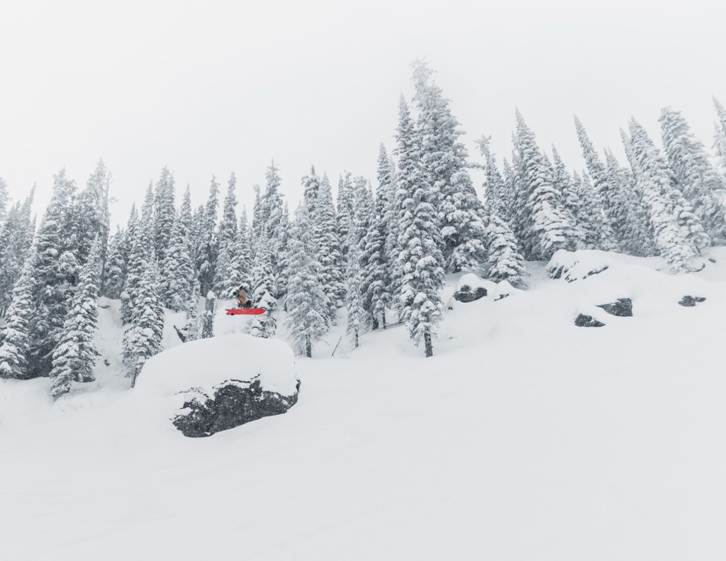 Deep powder in the Rossland Range. RED Mountain Resort