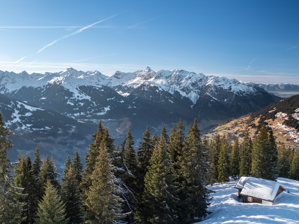 The Rätikon from near Schruns. Raetikon