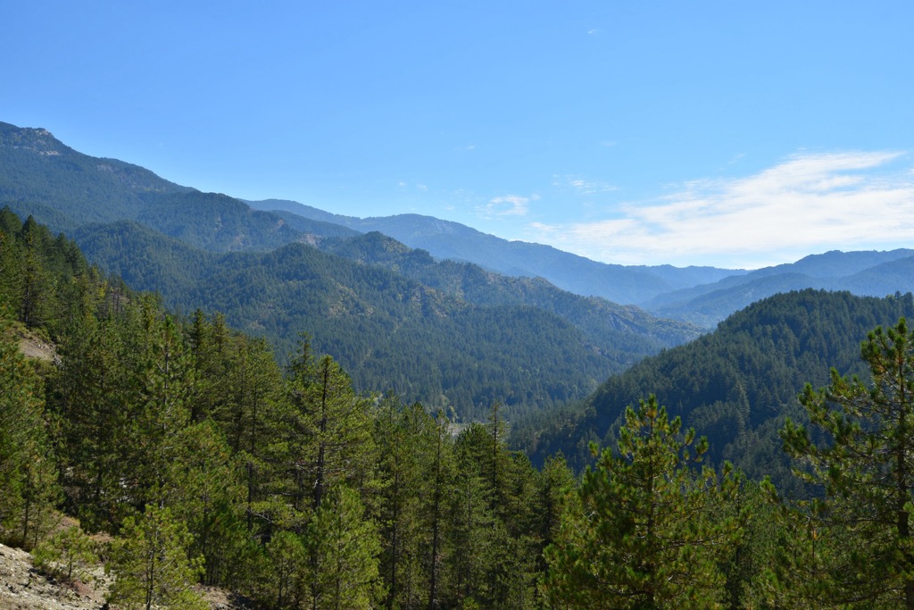 The surrounding mountains, as seen from Iliochori. Reserve Vrysochori Iliochori