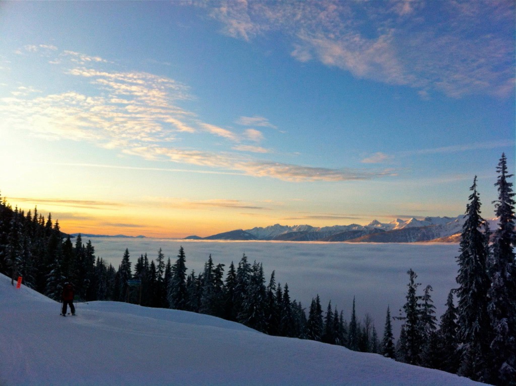 The sun sets early this far north. Photo: Anna Lochhead. Revelstoke