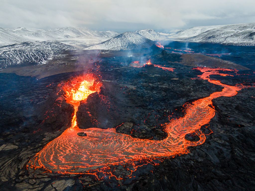 The volcanic eruption of Fagradalsfjall in 2021 — volcanic activity has been increasing on the Reykjanes Peninsula in recent years. Reykjanesfolkvangur