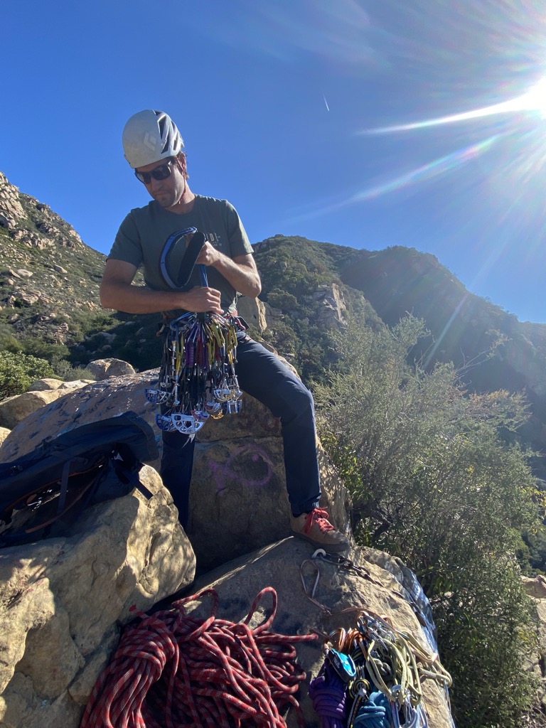 So much gear to prepare and organize. Photo: Sergei Poljak. Rock Climbing