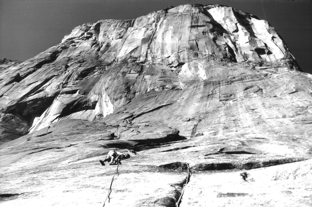 Royal Robbins on the first ascent of the Salathe Wall in 1961. Rock Climbing