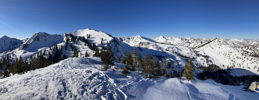 The Central Wasatch Mountains, viewed from the summit of Mt. Millicent at Brighton Ski Resort. Photo: Conrad Lucas. Salt Lake County