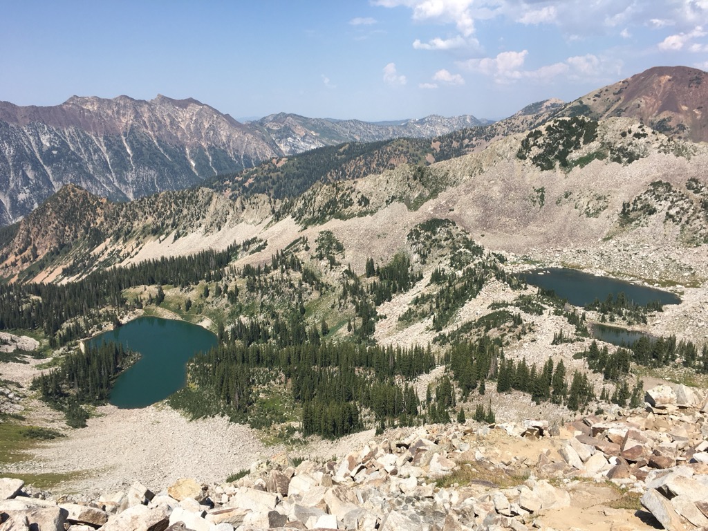 The high country of the Wasatch is full of classic alpine talus fields, lakes, and meadows. Photo: Conrad Lucas. Salt Lake County