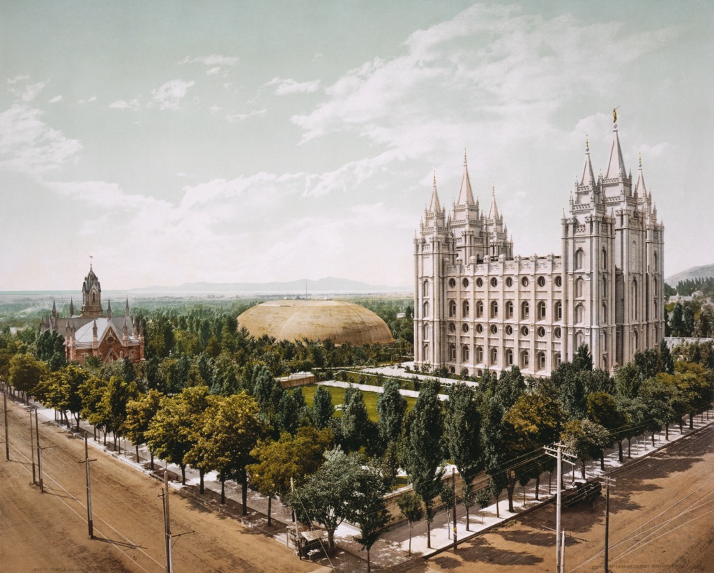 Temple Square, Salt Lake City, in 1899. Salt Lake County