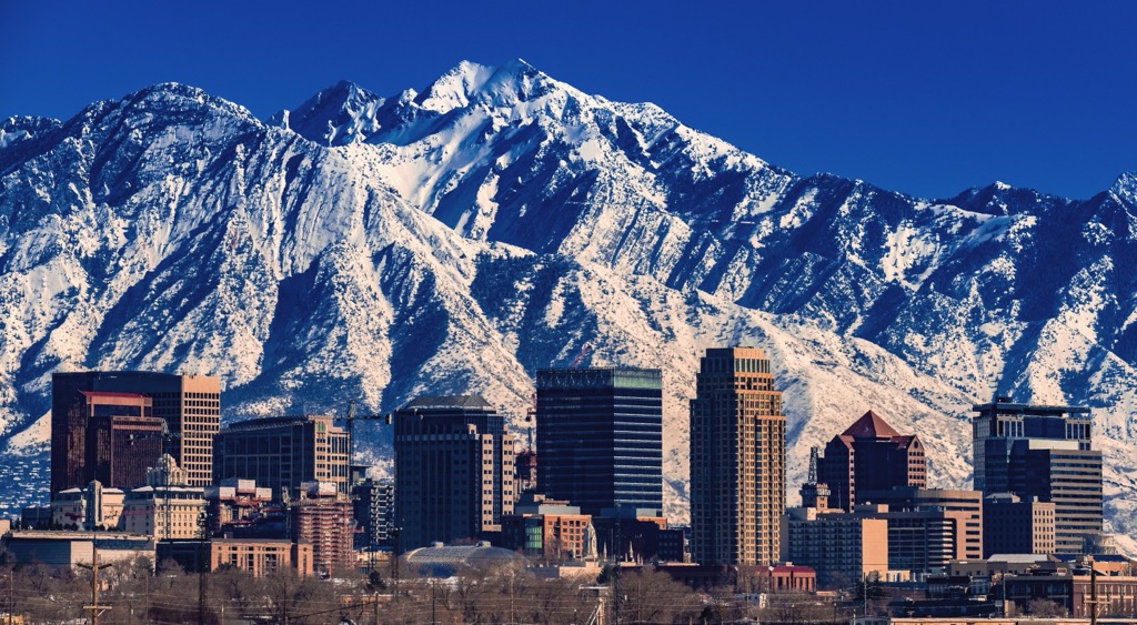 The modest Salt Lake City skyline against the Wasatch makes for a comforting sight. Salt Lake County