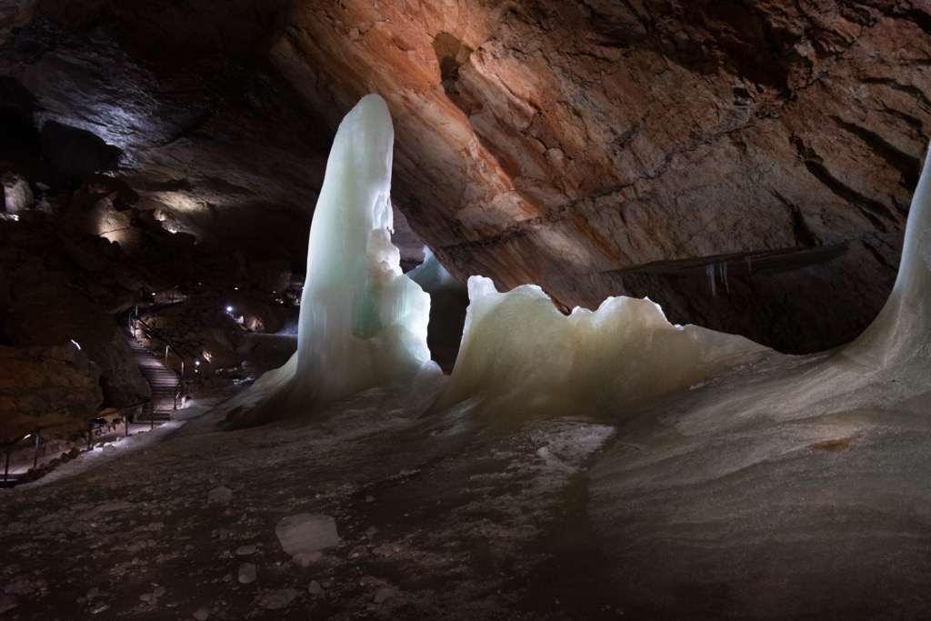 Ice caves on the Dachstein massif. Salzkammergut Upper Austria