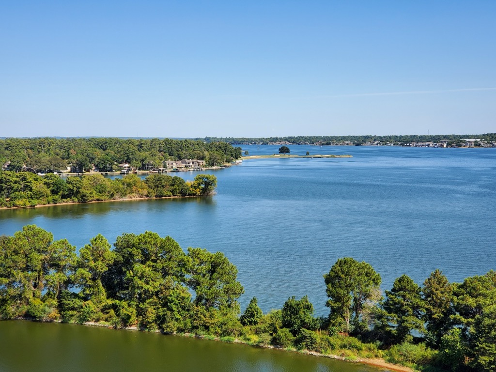 Lake Conroe was built as an alternative water supply for the rapidly growing metropolis of Houston. Sam Houston Forest