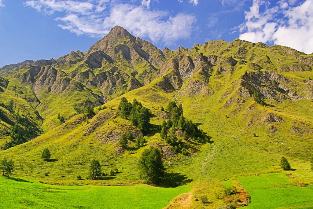 The Samnaun Alps in summer. Samnaun Alps