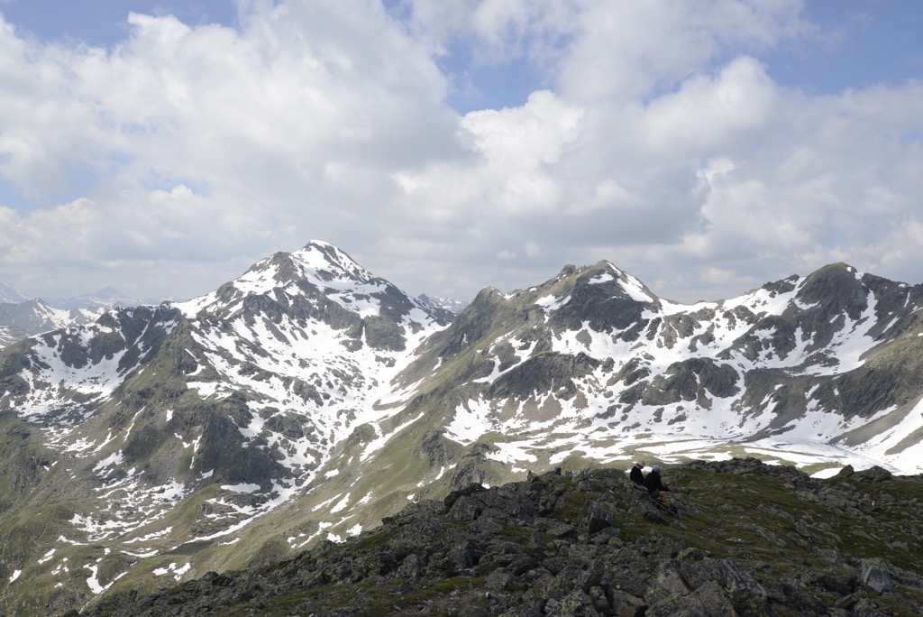 The Eastern Samnaun Main Ridge with Furgler visible. Samnaun Alps