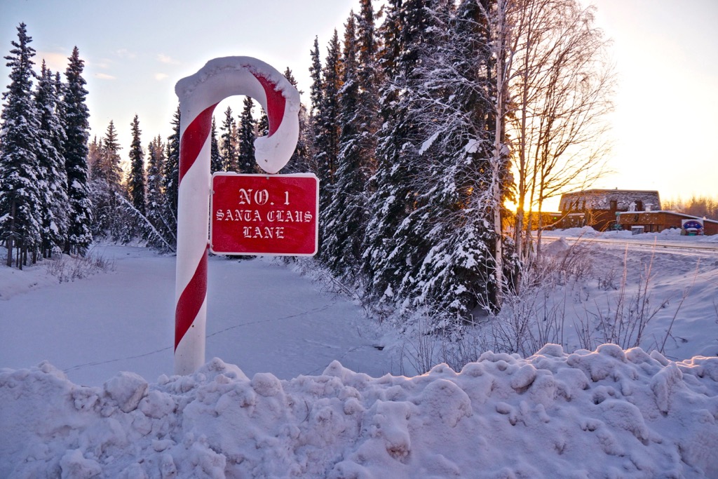 Santa Clause Lane in the North Pole in Alaska