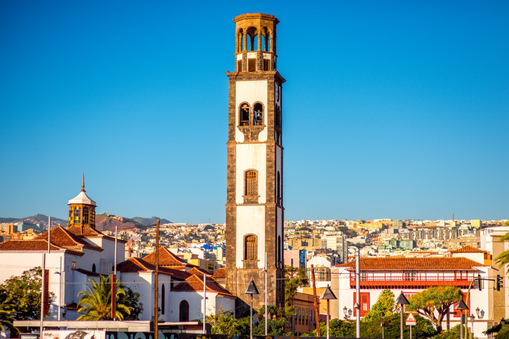 The bell tower of the Iglesia de la Concepción is all the more impressive when you consider that it was constructed in the year 1500. Santa Cruz Tenerife