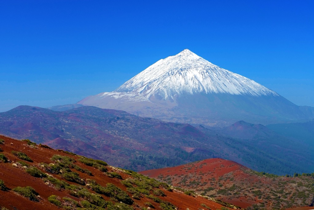 Mount Teide is the third tallest volcano in the world if measured from the ocean floor (7,500 m / 24,000 ft). Santa Cruz Tenerife