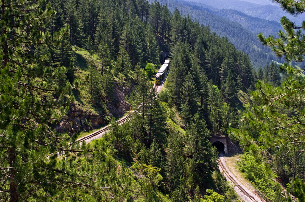 The Šargan Eight narrow gauge railroad is the park’s biggest draw. Sargan-Mokra Gora