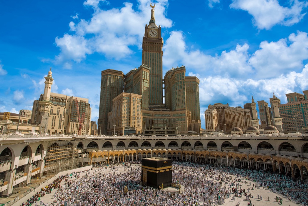 Saudi Arabia, Mecca, royal clock tower in makkah