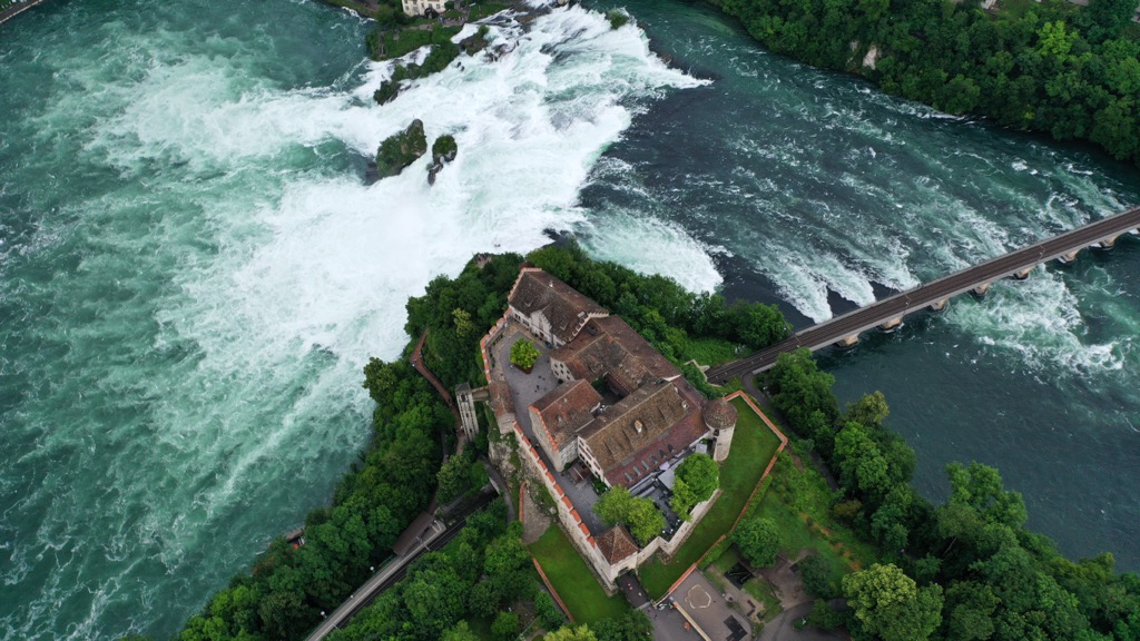 The Rhine Falls thunder just outside the park’s borders. Schaffhausen Nature Park