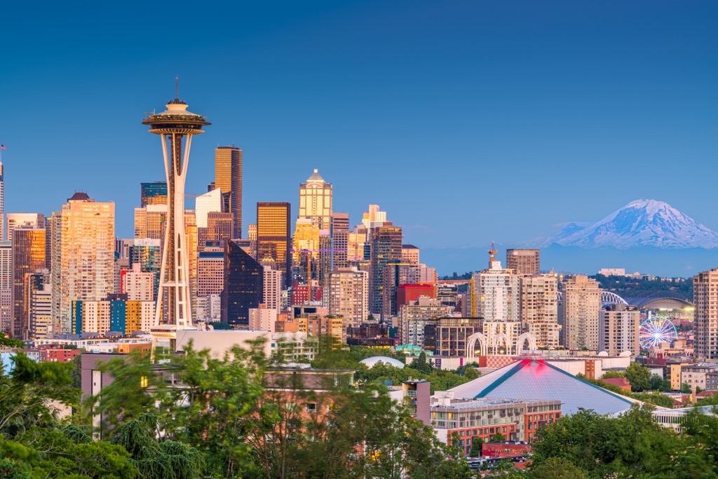 Seattle, Washington, USA downtown city skyline