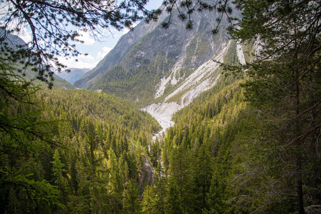 The Clemgia Gorge near Scuol. Sesvenna Alps
